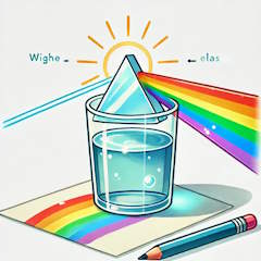 การทดลอง การสร้างรุ้งจากการหักเหของแสง การทดลอง การสร้างรุ้งจากการหักเหของแสง